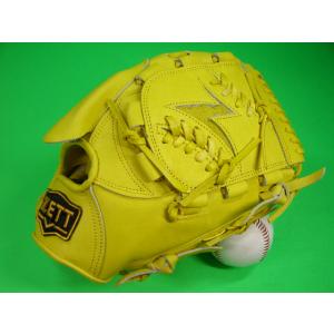 型付け無料 ゼット ZETT 硬式野球用 投手用 右投げ用 イエロー 野球グローブ 右投げ 硬式用 ...