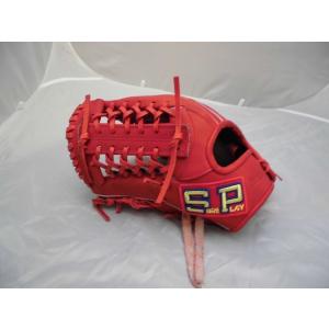 シュアプレイ　少年軟式用グラブ　左投げ用　カラーＦオレンジ　サイズS 湯もみ型付け済｜baseballshop-road