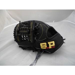 シュアプレイ　少年軟式用グラブ　カラーブラック　左投げ用　サイズM　湯もみ型付け済｜baseballshop-road