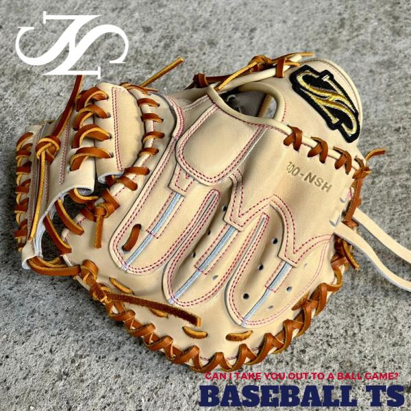 【予約受付】HSN 硬式軟式兼用キャッチャーミット HSN-002 キャメル 小さめ 縦型 高校野球...