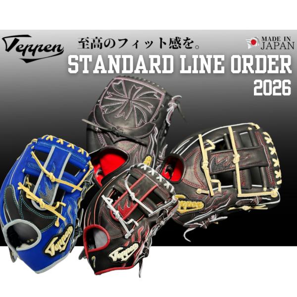 2026年 てっぺん Teppen グローブ 硬式 オーダーグラブ スタンダードライン 北米ステアレ...