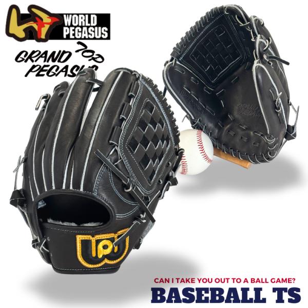 ワールドペガサス硬式軟式兼用グラブ 投手兼内野手用 WGN5FPT651P ブラック グランドペガサ...