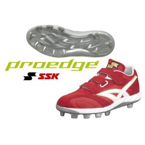 SSK エスエスケイ 野球スパイク ESF4020VCF 赤×白 26.5cm ブロックポイントソール 3本マジックベルト プロエッジMC-VC-R 限定モデル｜baseballts