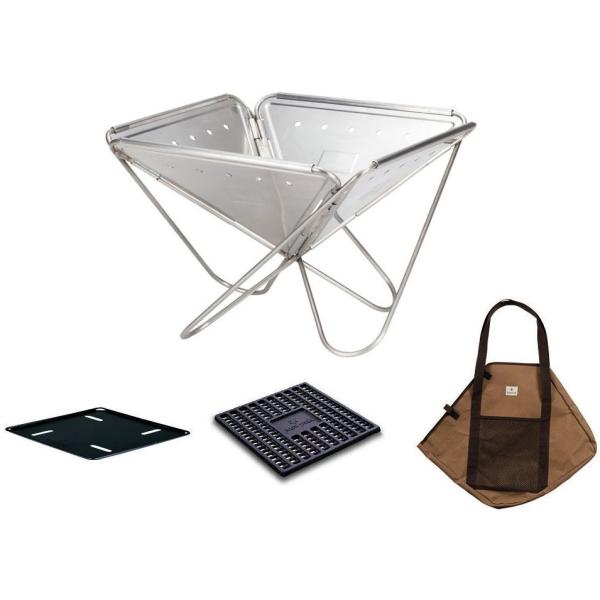 スノーピーク 焚火台L スターターセット (SET-112S) ／ キャンプ 焚き火台 鉄板 プレー...