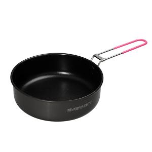 エバニュー UL アルミパン 14cm (ECA381) ／ フライパン 600ml 登山 キャンプ 深型 軽量 焦げ付きにくい ウルトラライト コッヘルとしても｜アウトドアショップベースキャンプ