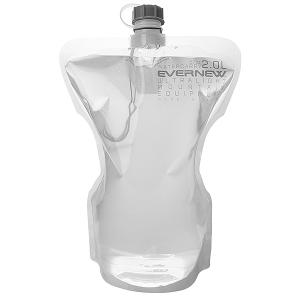 エバニュー ウォーターキャリー 2000ml グレー (EBY669) ／ ソフトボトル 2L 登山 キャンプ 軽量 コンパクト収納 テント泊 長期縦走｜basecamp-jp