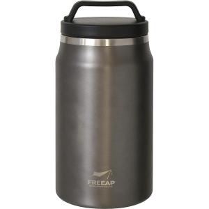 【在庫有・即納】  FREEAP アイスタンク メタリックグレー 1.8L ステンレス 断熱 真空二重 K-10689MG 氷入れ 容器 持ち手付 アウトドア キャンプ