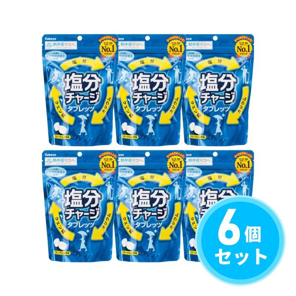 【まとめ買い】カバヤ食品 塩分チャージタブレッツ スポーツドリンク味 81g×6個セット 塩分チャー...
