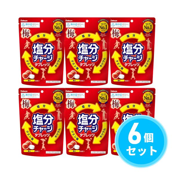【まとめ買い】カバヤ食品 塩分チャージタブレッツ 梅味 81g×6個セット 塩分チャージ タブレット...
