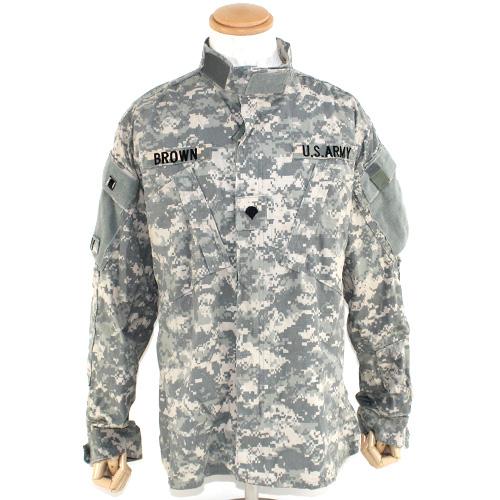 ACU BDUジャケット ワッペン付き 米軍放出品 軍用実物 【中古】