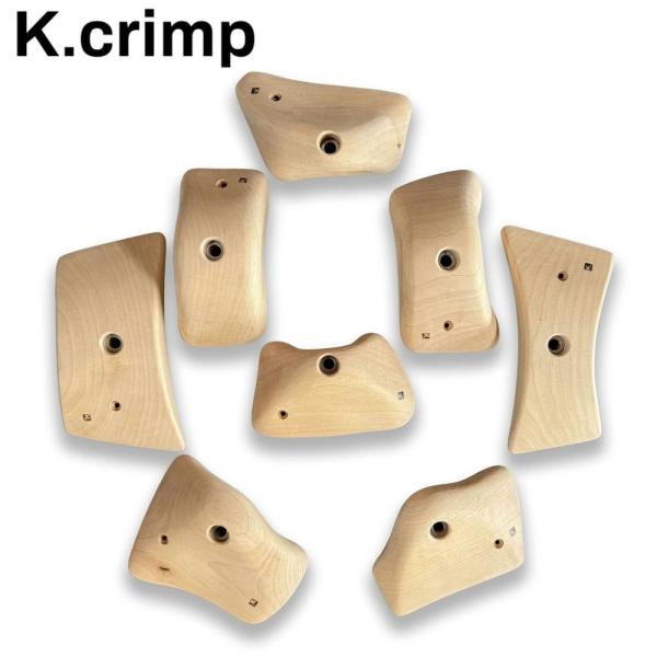 【 K.crimp 木製クライミングホールド MUKU-HOLD M 8P 】トレーニングやプライベ...