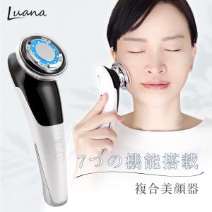 美顔器 Luana Fit-2 超音波 振動 EMS イオン導出 導入 温冷 温熱 LED フォトフェイシャル 毛穴ケア 目元ケア クレンジング 毛穴汚れ 光エステ 引き締め