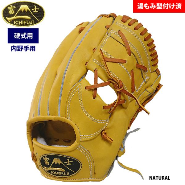 あすつく 一富士 硬式用 グラブ 内野手用 湯もみ型付済み ポケット深め 池北工房 1FUJI-HA...