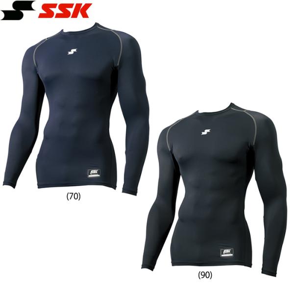 あすつく SSK アンダーシャツ 接触冷感 長袖 ローネック ひんやりフィット SCBE021LL ...