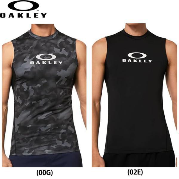 あすつく 限定 OAKLEY オークリー トレーニング ベースレイヤー ノースリーブ 丸首 コンプレ...