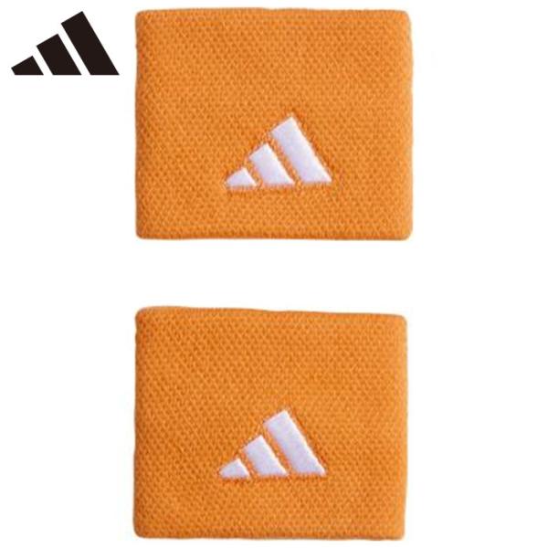 あすつく 限定 adidas アディダス リストバンド S ピュアオレンジ/ホワイト ペア 2つ入り...