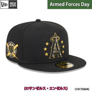 あすつく 限定 newera ニューエラ キャップ 野球帽 59FIFTY オンフィールド MLB 2024 Armed Forces Day エンゼルス ブラック 14175644 era24ss｜baseman