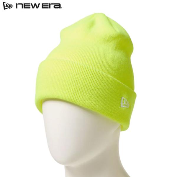 あすつく ニューエラ NEW ERA ニットキャップ ニット帽 ベーシック カフニット ネオンイエロ...
