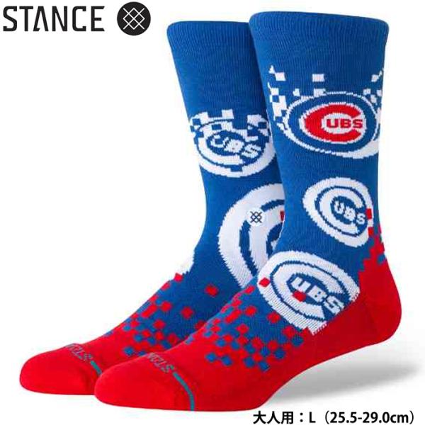 あすつく STANCE スタンス カジュアルソックス クルーソックス シカゴ・カブス MLB公認 P...
