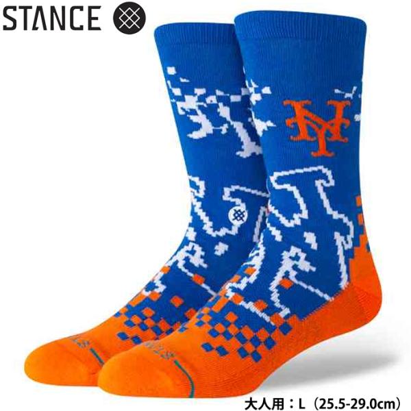 あすつく STANCE スタンス カジュアルソックス クルーソックス ニューヨーク・メッツ MLB公...