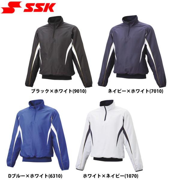 SSK 野球用 長袖 Vジャン ハーフZIP 裏メッシュ BWP2411 ssk25fw
