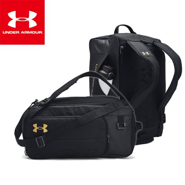 あすつく アンダーアーマー 2Wayバッグ 約40L ブラック UAコンテインデュオ ダッフル バッ...