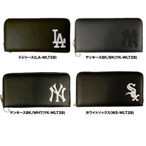 あすつく イーカム MLB 長財布 ロサンゼルスドジャース シボ生地加工 LA-WLT28｜baseman