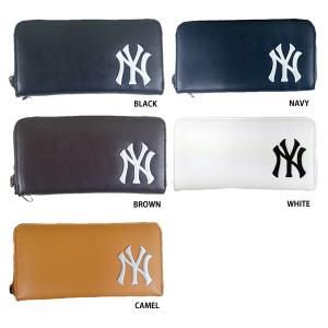 あすつく イーカム MLB 長財布 ニューヨークヤンキース YK-1406P-01｜野球用品専門店ベースマン