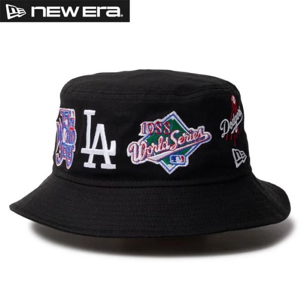 あすつく NEW ERA ニューエラ ハット バケット01 MLB Many Patch ロサンゼル...