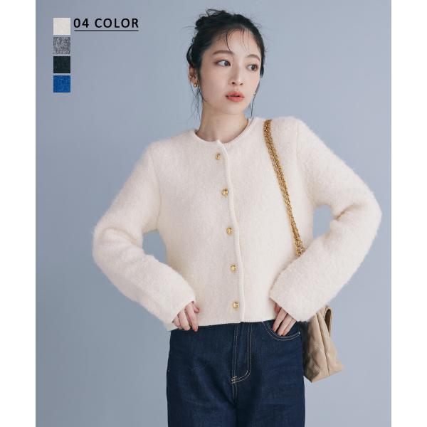 【MAAYA DESIGN】 ニットジャケット ｜カーディガン 長袖 暖かい きれいめ 大人 春アウ...