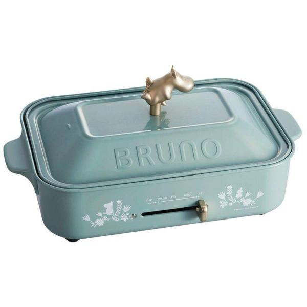 BRUNO BRUNO ムーミン コンパクトホットプレート BOE059-BGR（ブルーグリーン） ...