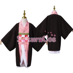鬼滅の刃 風 竈門禰豆子 子供用 着物 コスプレ衣装 ハロウィン 変装 仮装 コスチューム 大人 cosplay イベント アニメ