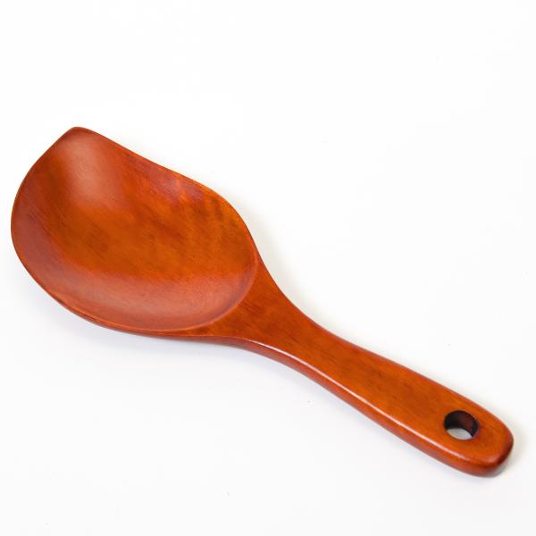 [徳成] しゃもじ 木製漆塗り (20cm/木の葉型) ｜おしゃれなデザイン杓文字 TAR-102A...