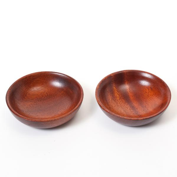 [徳成] 薬味皿・豆皿 (木製漆塗り/直径8cm) 2個セット｜おしゃれな小皿で美味しさを引き立てる...