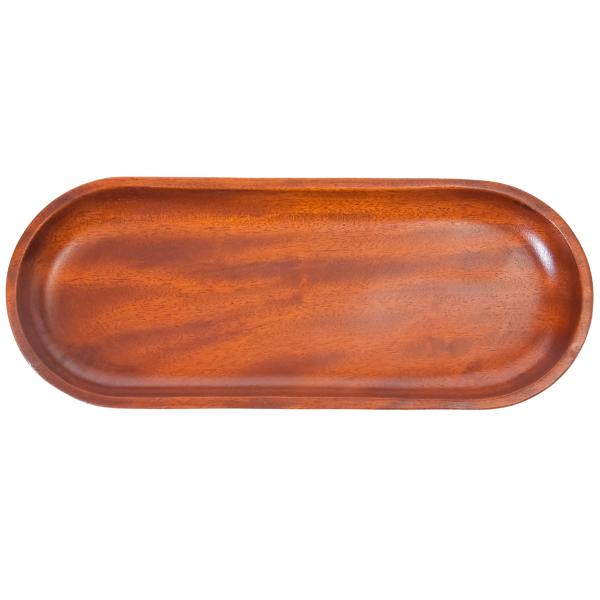 [徳成] 長皿 プレート (木製漆塗り/25x10cm) 楕円皿 焼物 刺身 寿司皿  TAU-10...