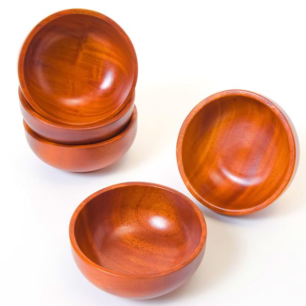 [徳成] 汁椀・飯碗 (木製漆塗り/12×5cm) 5個入り｜まとめ買いで日常からおもてなしまで T...