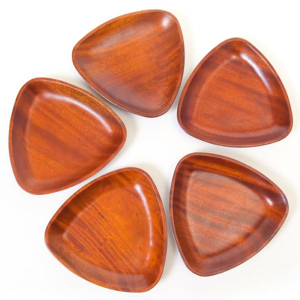 [徳成] 小皿 5枚入り (木製漆塗り/ 15cm/ 角丸三角) 小皿セット 取皿 和食皿 ｜一気に...