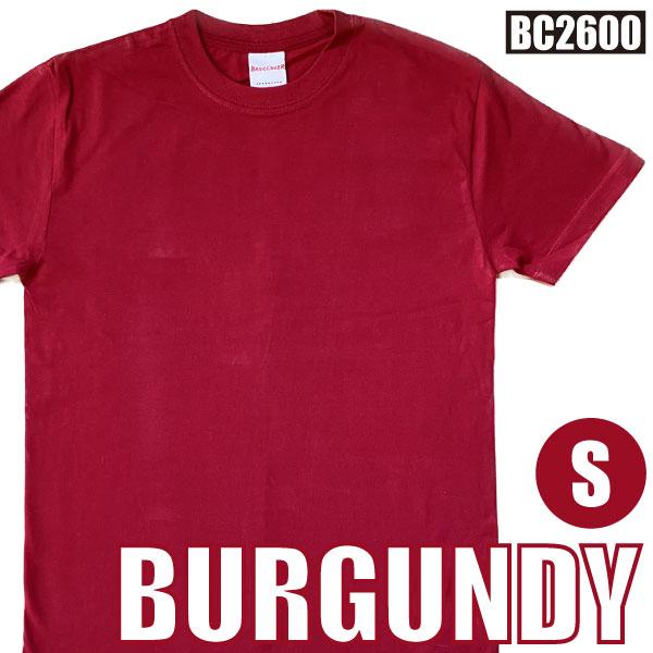 バーガンディ S セール 半袖 無地 Ｔシャツ 男女兼用 綿 コットン メンズ レディース ユニセッ...