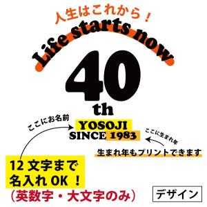 40代 名入れ Tシャツ 誕生日 プレゼント ...の詳細画像1
