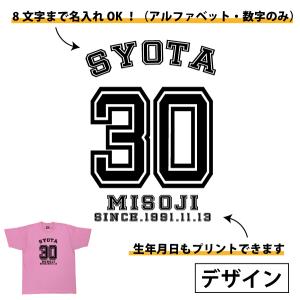 名入れ おもしろTシャツ ユニフォーム 三十路...の詳細画像1