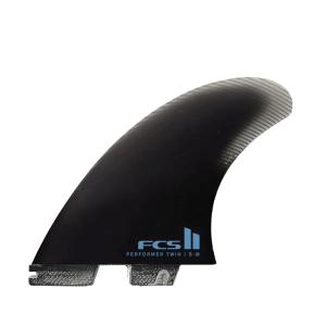 FCS2 PERFORMER PG TWIN + 1 FIN BLACK FCS II PERFORMER TWIN + 1 FIN SET ツイン+スタビライザー フィン 送料無料｜basic-surf