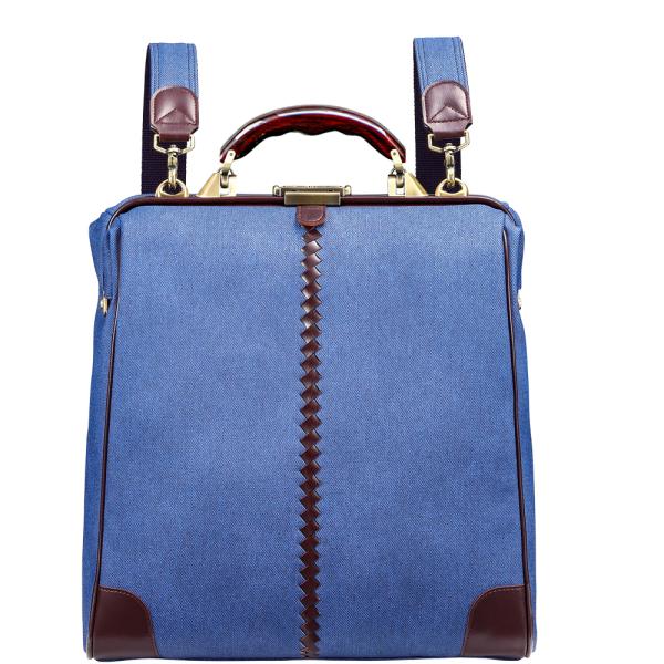 【漆塗りKIJIRO】ダレスバッグ 縦L  豊岡 メンズ デニム がま口 バッグ  B4 16インチ...