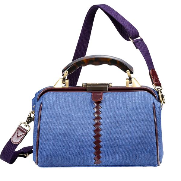 【アセテートハンドル】2026春夏Limitedカラー「鳴門デニム」　ミニダレスバッグ ショルダーバ...