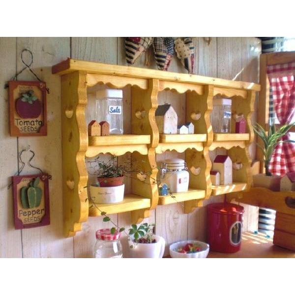 ウォールシェルフ 木製 ラック おしゃれ 収納 デザインディスプレイシェルフ・タナ