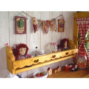 調味料ラック 木製 キッチン 収納 カントリー スパイスラック L