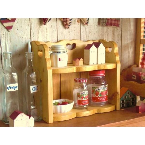 調味料ラック 木製 スパイスラック キッチン カントリー スパイスラック Ｈ