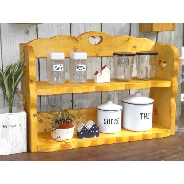 調味料ラック 木製 キッチン 収納 カントリー スパイスラック Ｌ