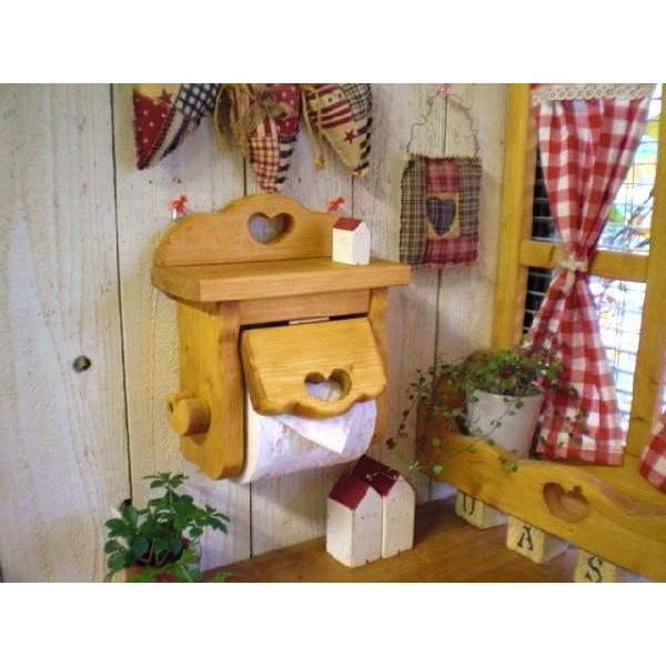 ペーパーホルダー ラック トイレ 収納 カントリー 可愛い トイレペーパーホルダーB