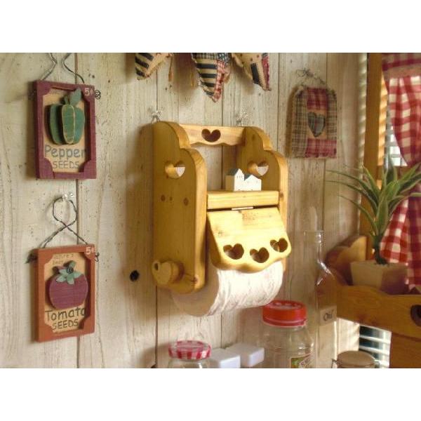 ペーパーホルダー ラック トイレ 収納 カントリー トイレペーパーホルダーC