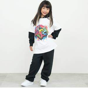 ダンス衣装 ヒップホップ キッズTシャツ 練習...の詳細画像3